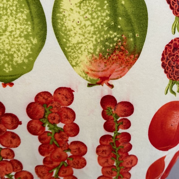 Vintage 90s Y2K πππππRARE Betsey Johnson White Silk Fruit Dress, Size 6 - Picture 6 of 16